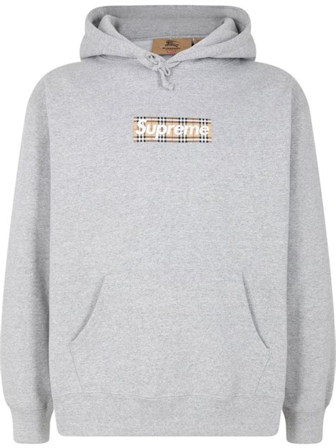 supreme burberry prices|Burberry supreme hoodie.